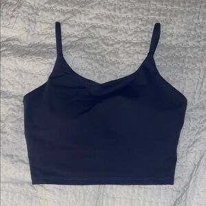 Amazon navy athletic cropped tank